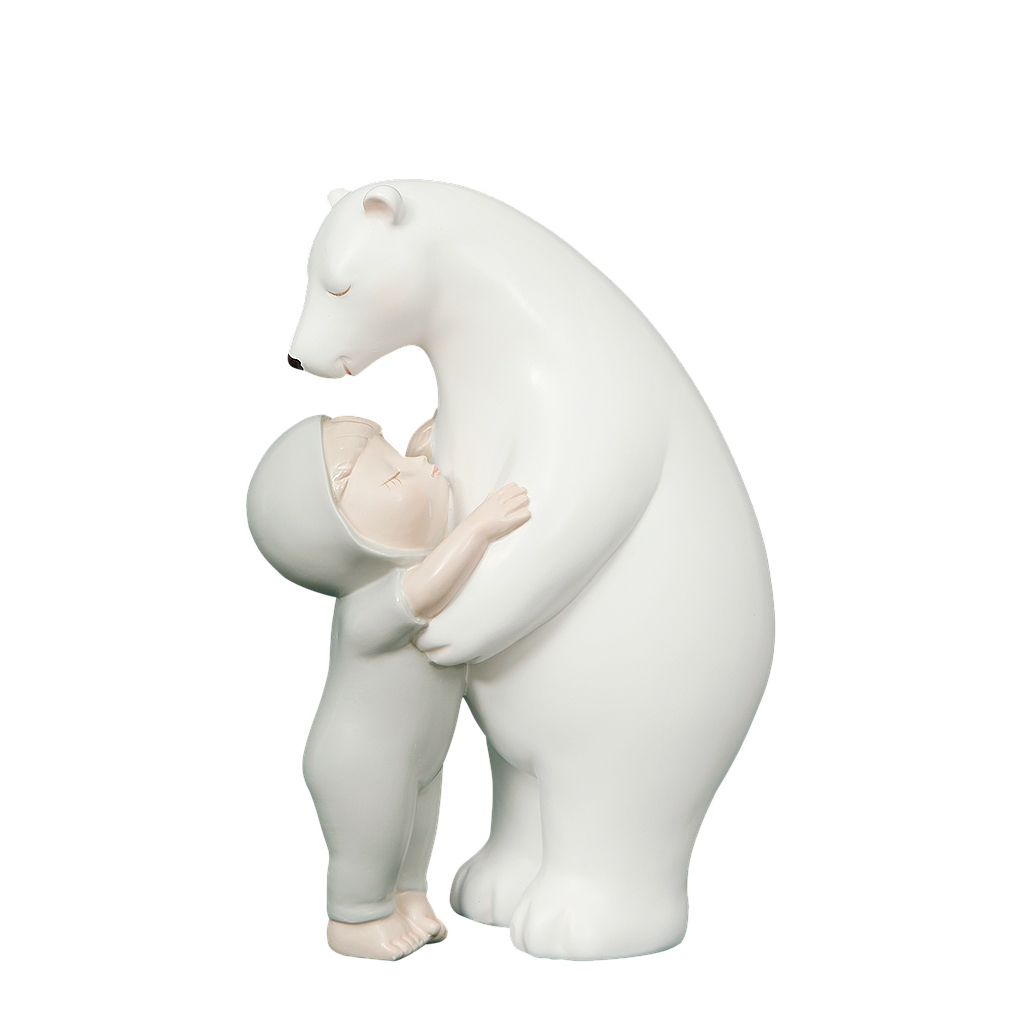 BANQUISE - Polar bear and little girl ornament - White