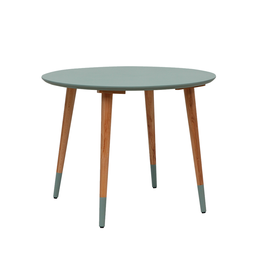 OCEANE - Kids Table Diam.65 x H50 - Mint and Natural beech