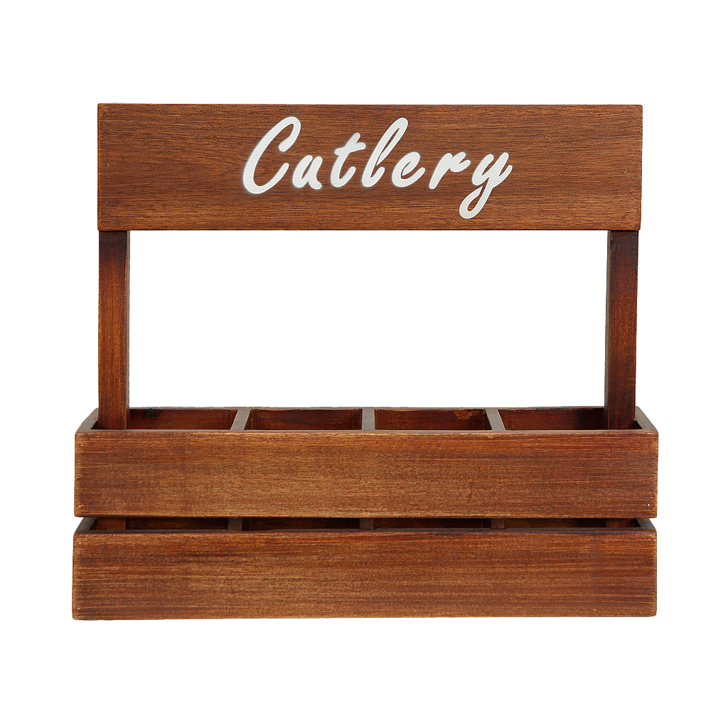 NORFOLK - Wooden cutlery rack L40 x H36 - Washed antic