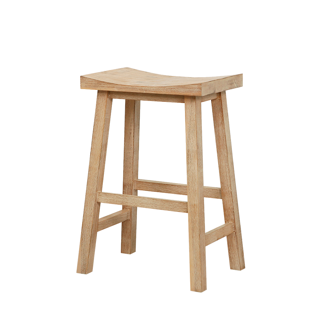 WALDAU - Wooden stool H60 - Toffee