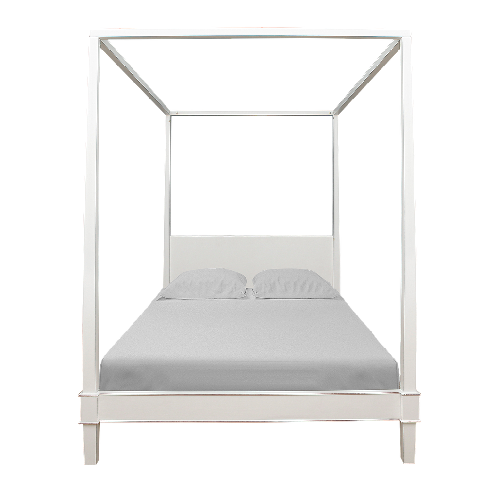 MENCE - Twin size bed 120x200 - Brocante white