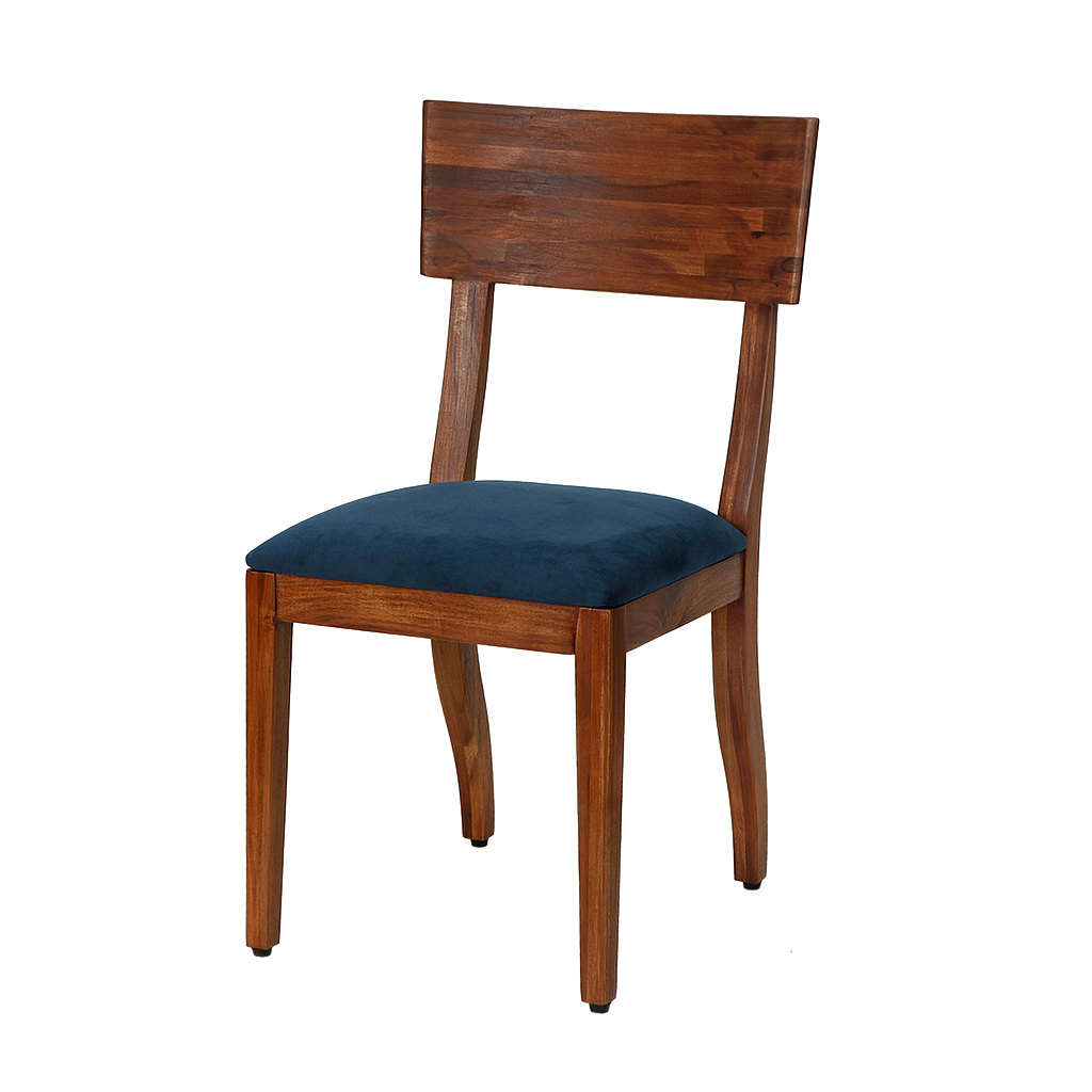 BETSY - Chair - Washed antic and Blue cover