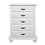 CAMILLE - Chest of drawers L70 x H98 - Brushed white