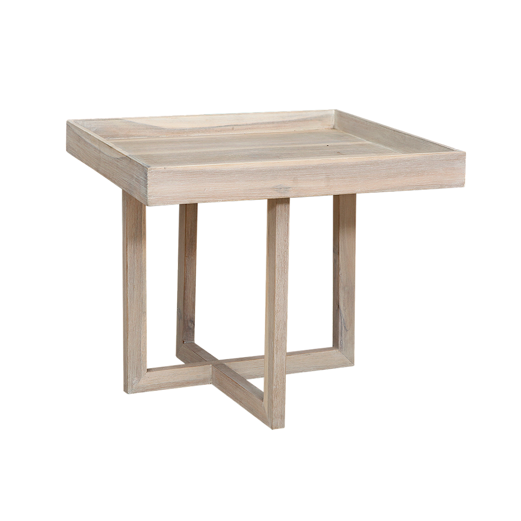 MONS - Side table L45 x H40 - Whitened acacia