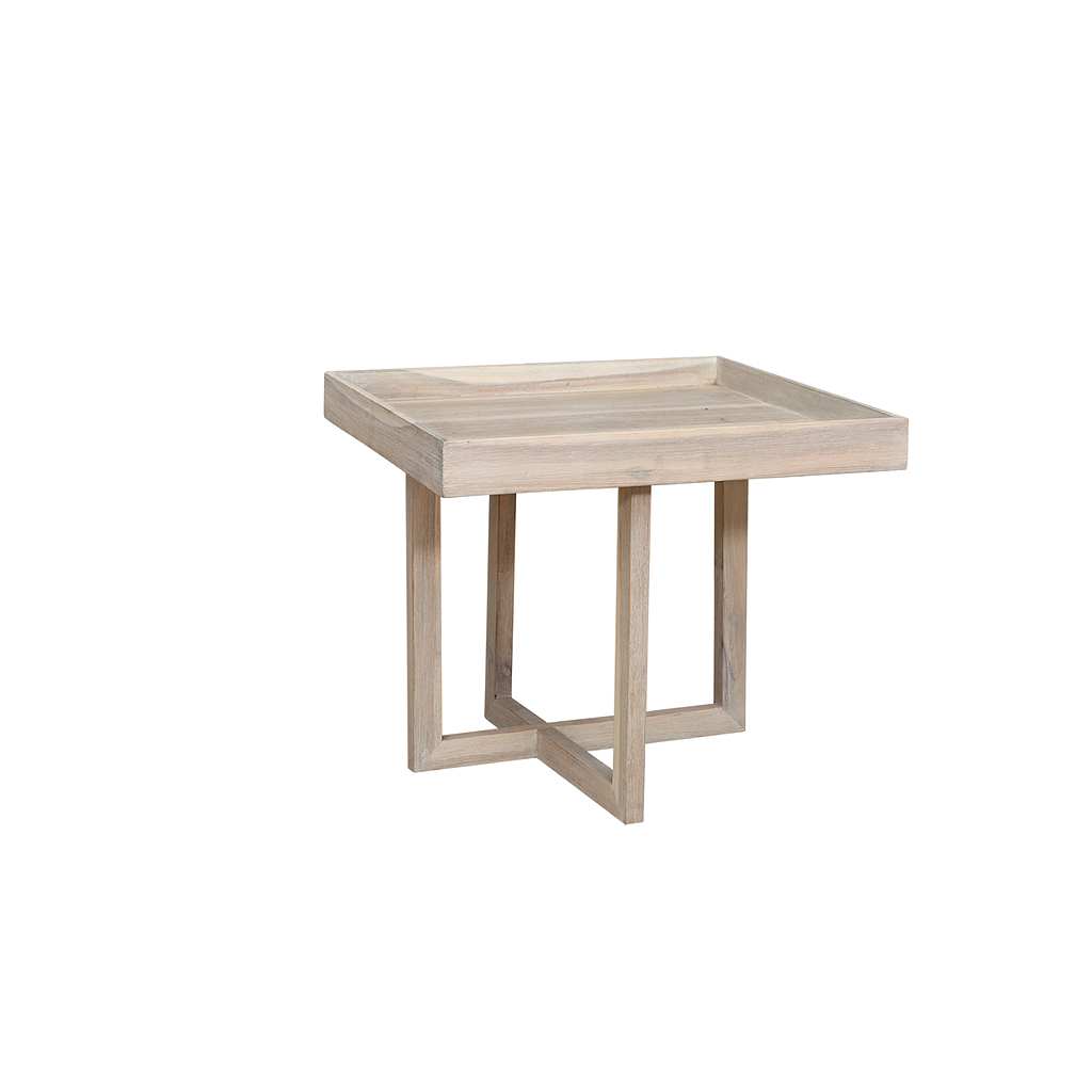 MONS - Side table L45 x H40 - Whitened acacia