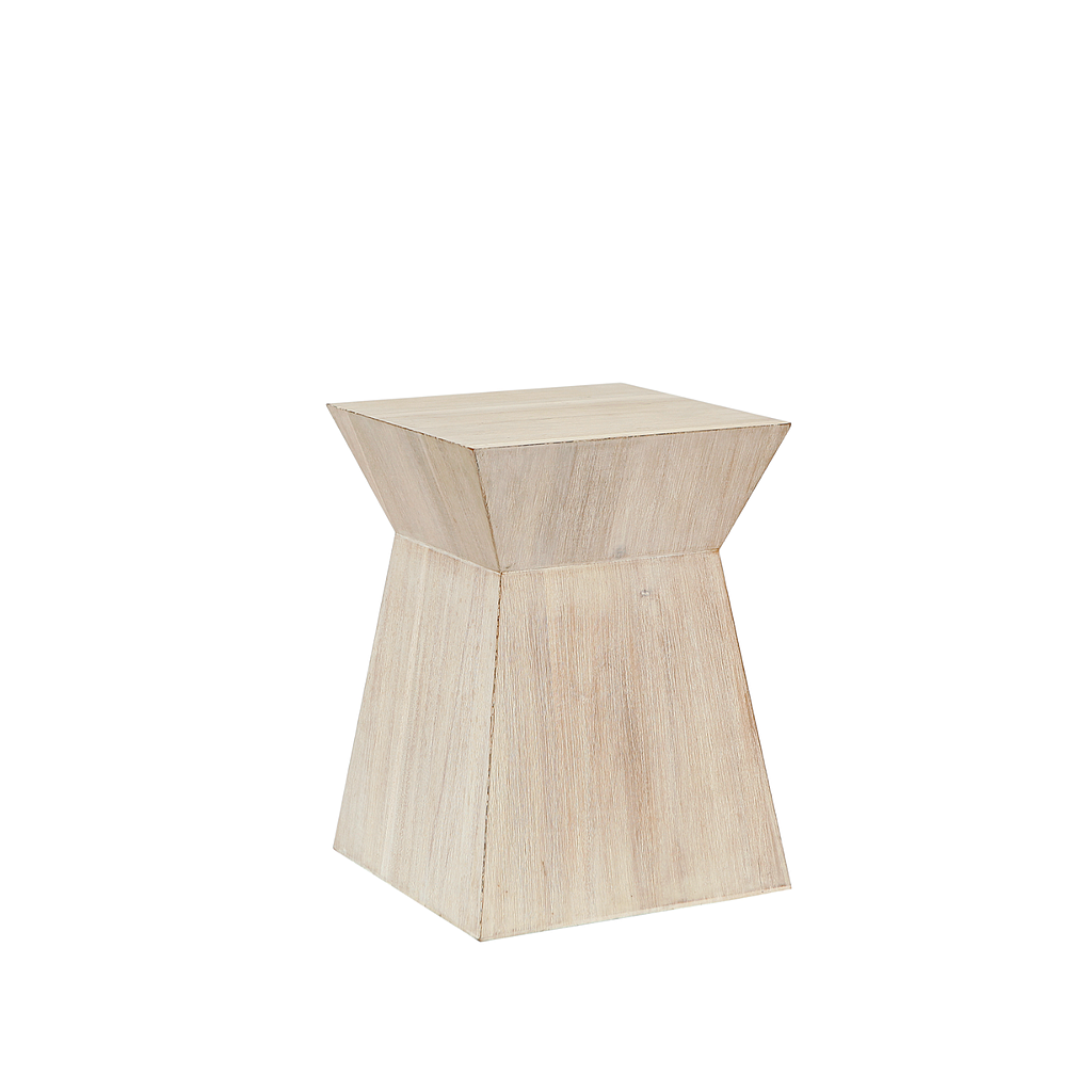 SIMEON - Side table W33 x H45 - Whitened acacia