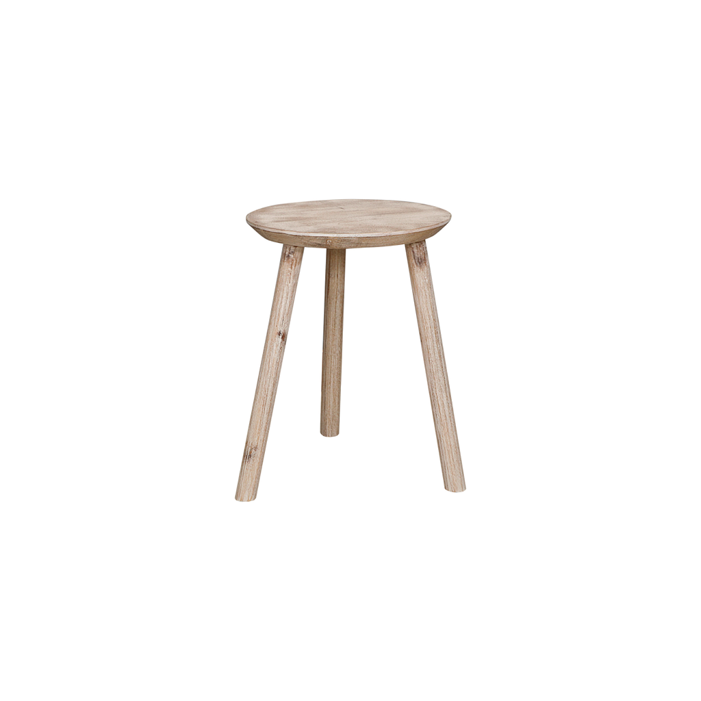 MONVERT - Stool H45 - Whitened acacia