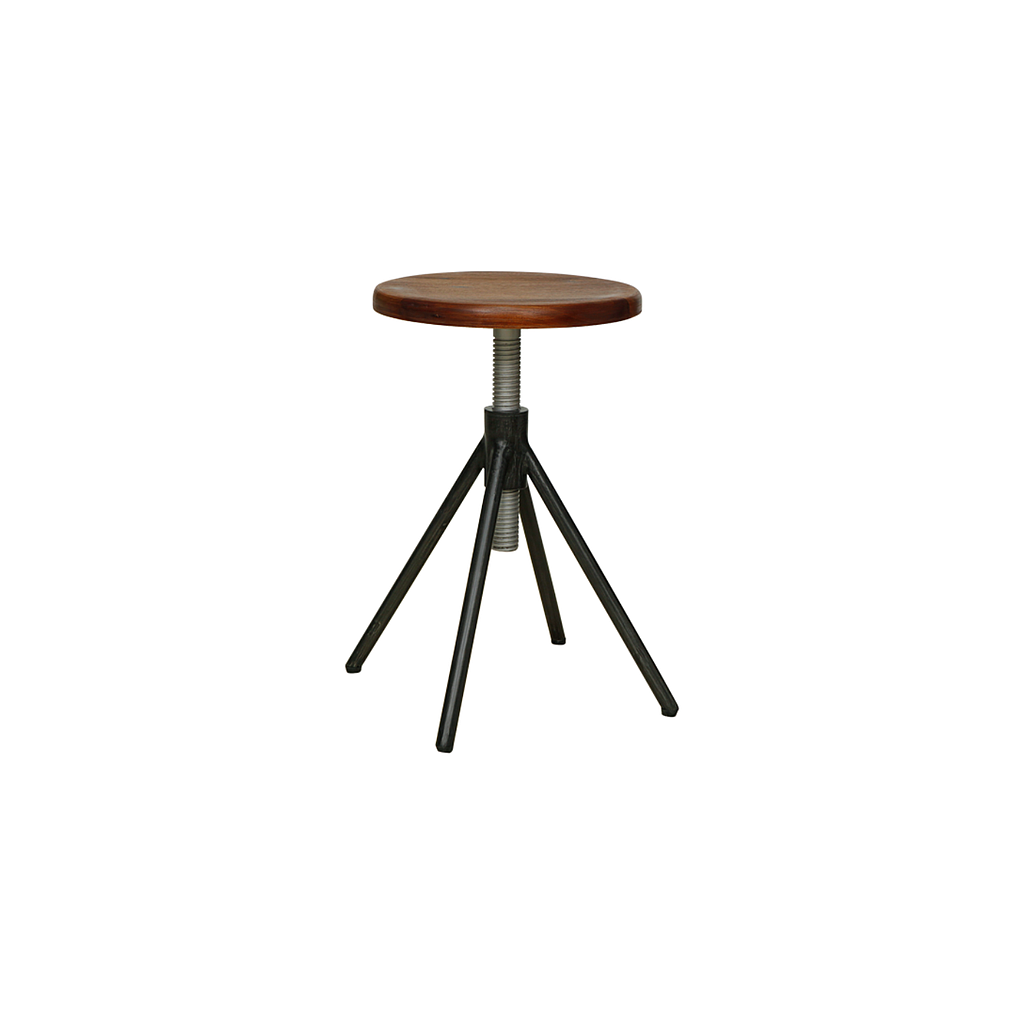 SCOTT - Adjustable Stool H45/57 - Vintage anthracite and Washed antic