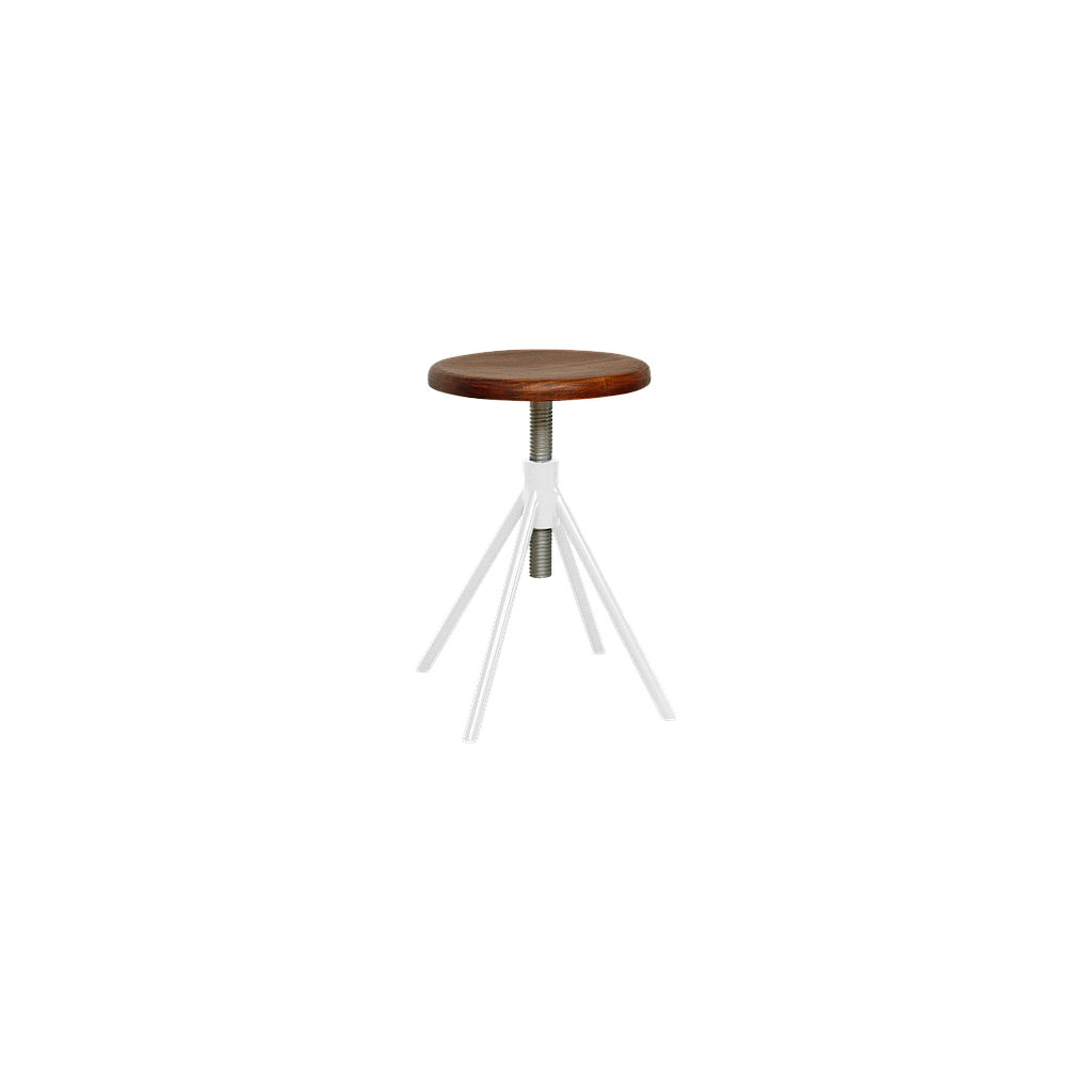 SCOTT - Adjustable Stool H45/57 - White and Washed antic