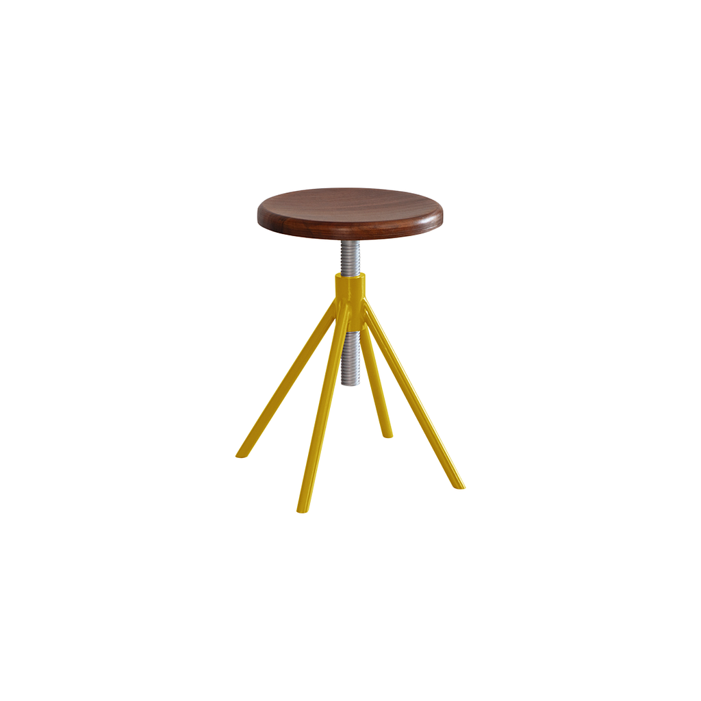 SCOTT - Adjustable Stool H45/57 - Pineapple yellow and Washed antic