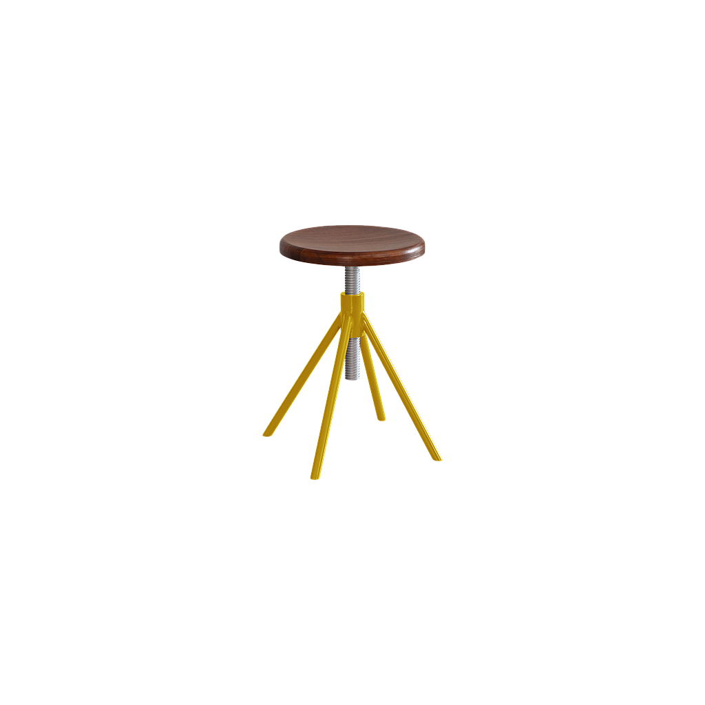 SCOTT - Adjustable Stool H45/57 - Pineapple yellow and Washed antic