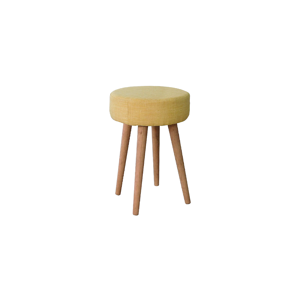 HELSINKI - Stool H45 - Natural oak and Yellow cover