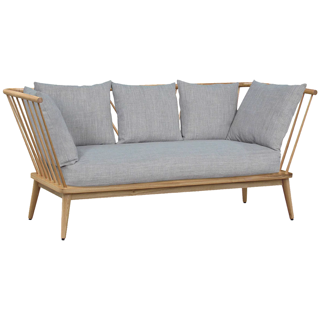 LOHJA - Sofa L190 - Natural oak and Light grey cover