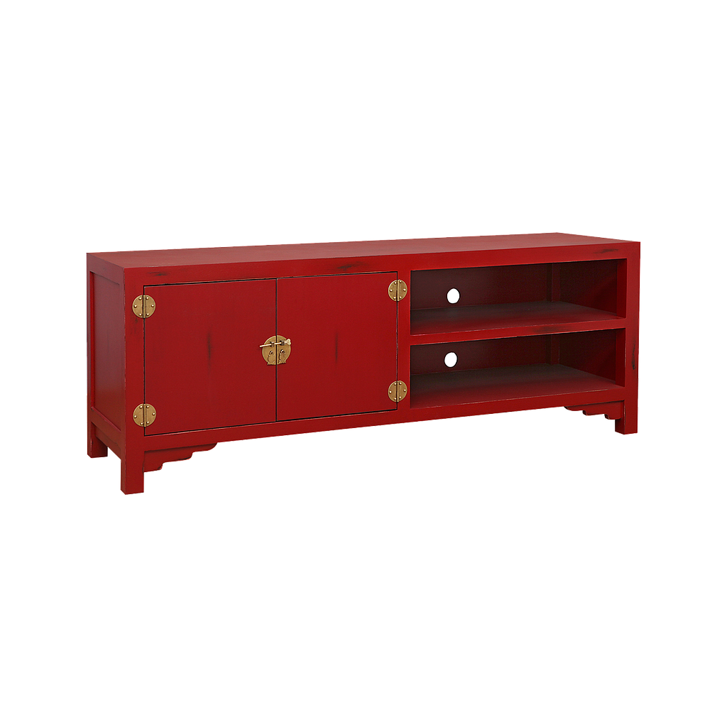 XIAN - TV stand L160 - Patina chinese red