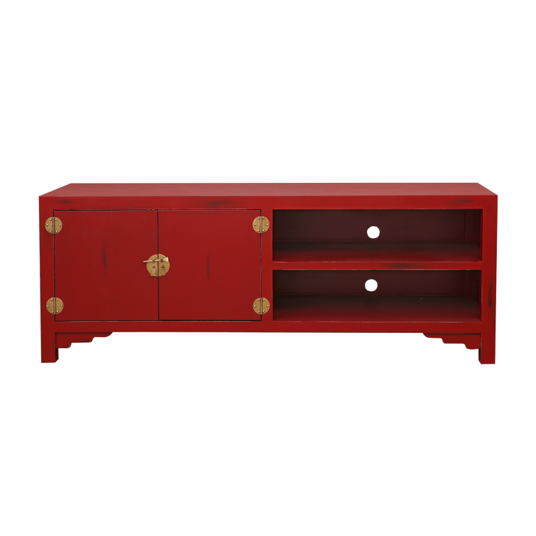 XIAN - TV stand L160 - Patina chinese red