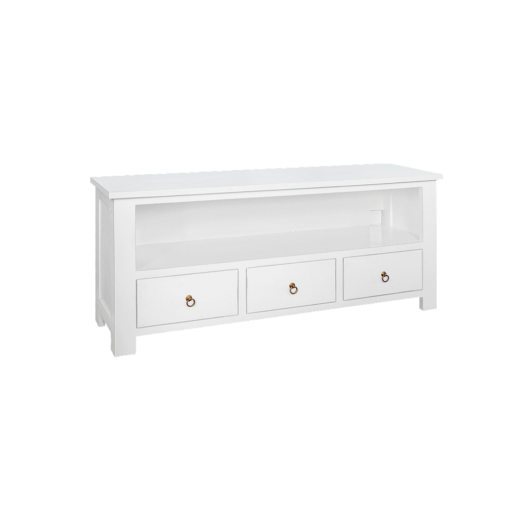 MALAGA - TV stand L140 - Brocante white