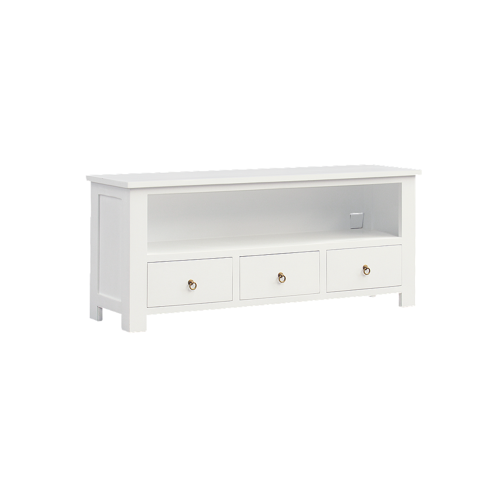 MALAGA - TV stand L140 - Brushed white