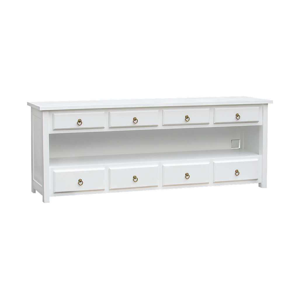 MALAGA - TV stand L170 - Brushed white