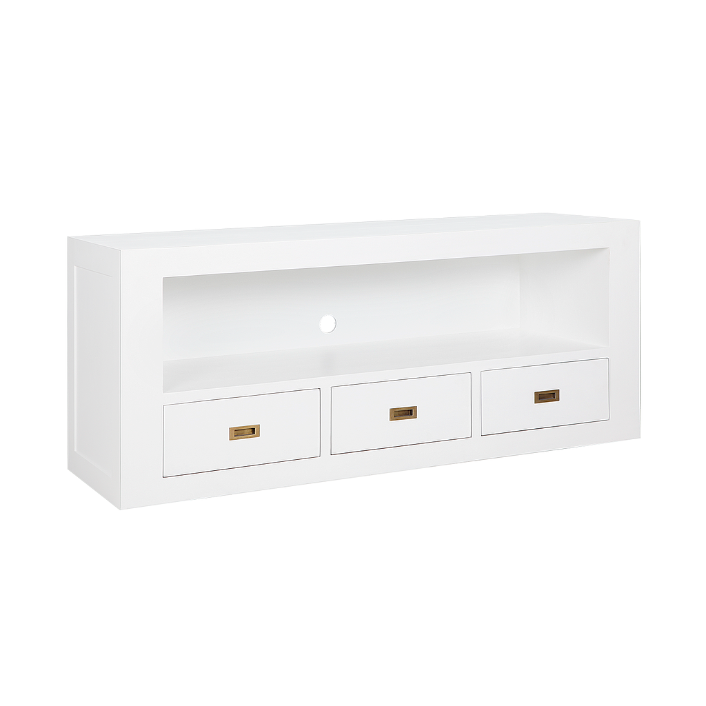 ATELIER - TV stand L160 - Brushed white