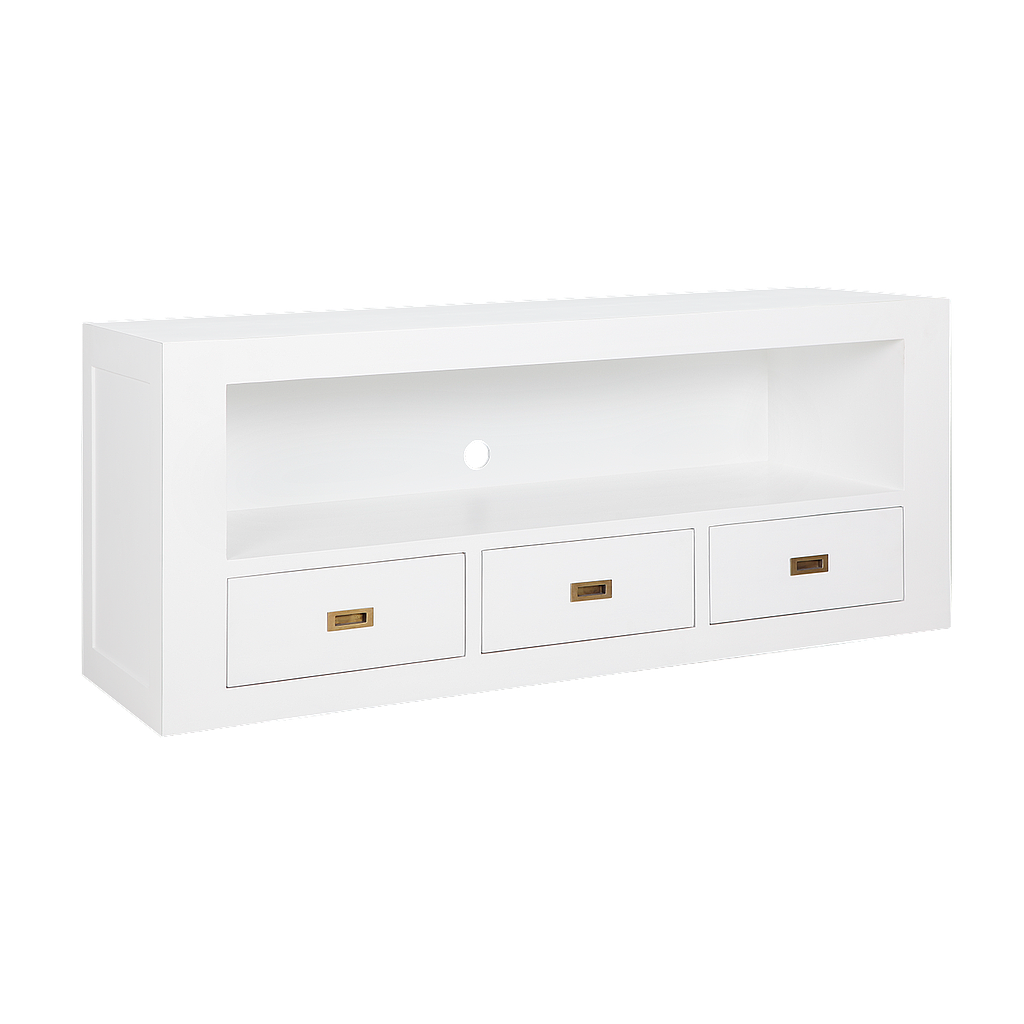 ATELIER - TV stand L180 - Brushed white