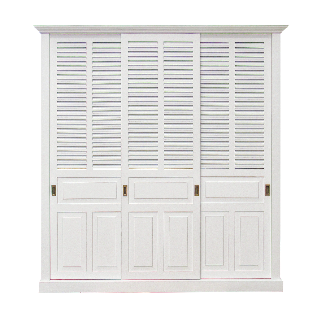 MERRYL - Wardrobe L190 x H200 / Slidding doors - Brocante white