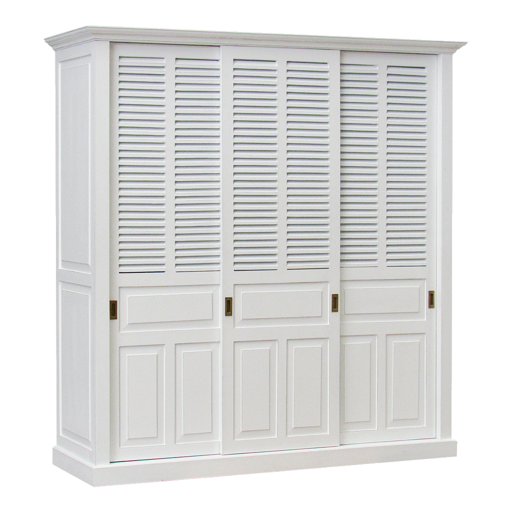 MERRYL - Wardrobe L190 x H200 / Slidding doors - Brocante white
