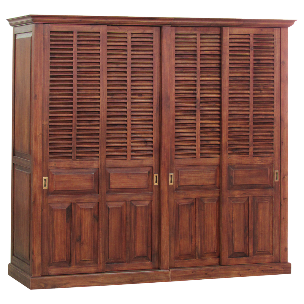 MERRYL - Wardrobe L220 x H200 / Slidding doors - Washed antic