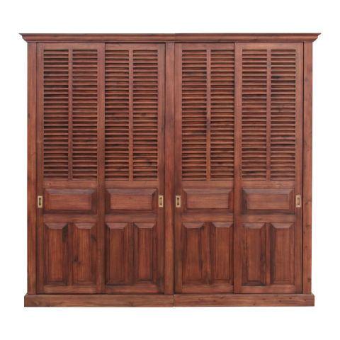 MERRYL - Wardrobe L220 x H200 / Slidding doors - Washed antic
