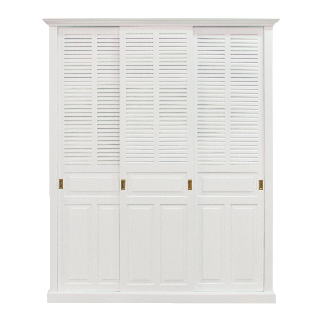 MERRYL - Wardrobe L190 x H200 / Slidding doors - Brushed white