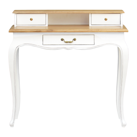 ALEXIA - Desk L90 x W50 - Brocante white and natural oak