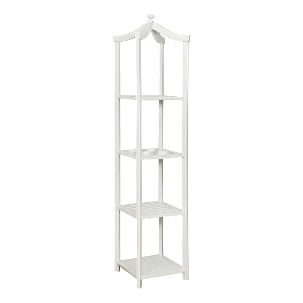 PAULA - Column shelf H195 - Brushed white