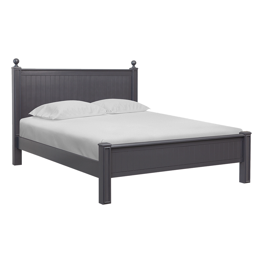 ALES - Queen size bed (Mattress 160x200) - Charcoal grey