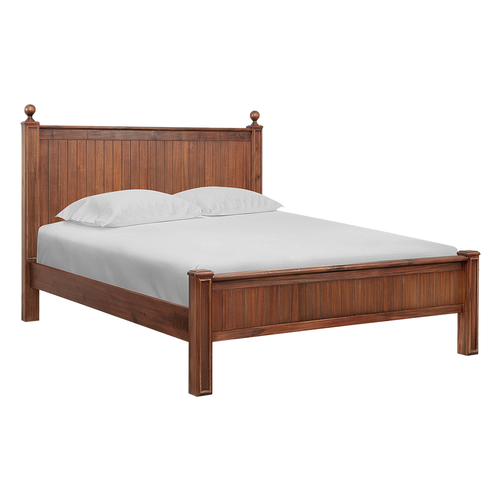 ALES - Double size bed (Mattress 140x200) - Washed antic