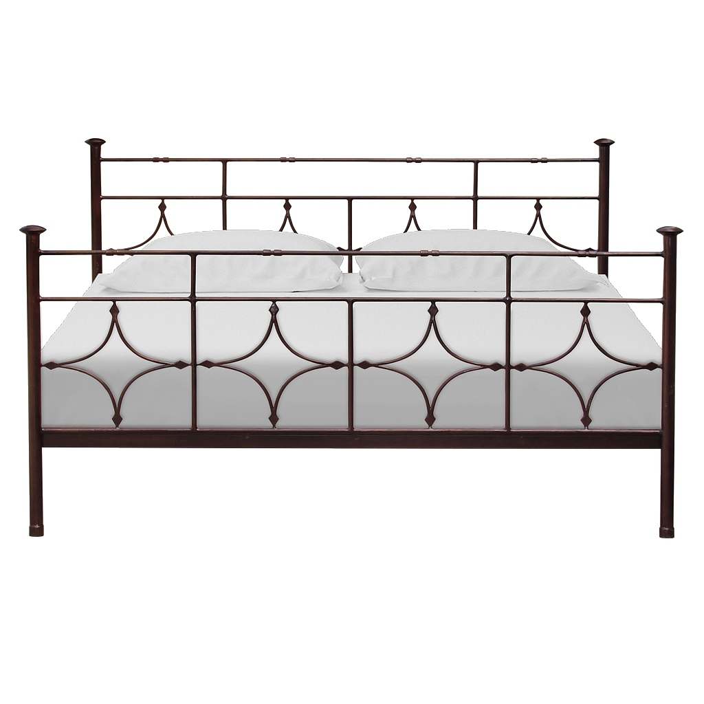 ACHILLE - Wrought iron king size bed 180x200 - Burnish