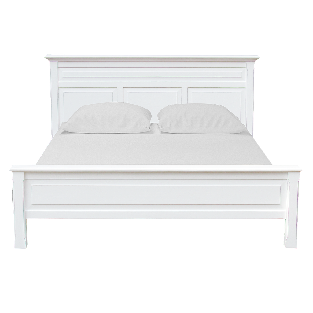 LENS - Queen size bed 160x200 - Brocante white