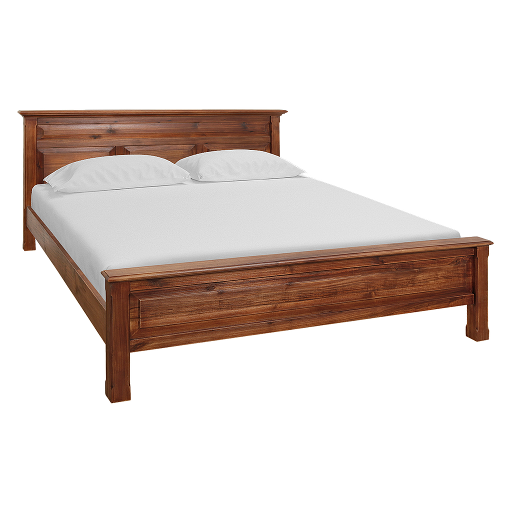 LENS - King size bed (Mattress 180x200) - Washed antic