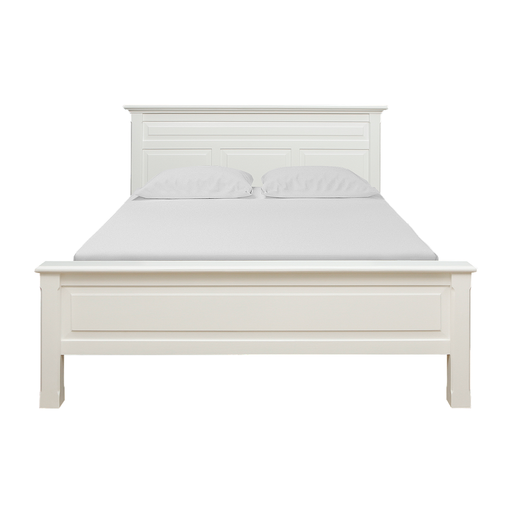 LENS - Double size bed 140x200 - Brushed white