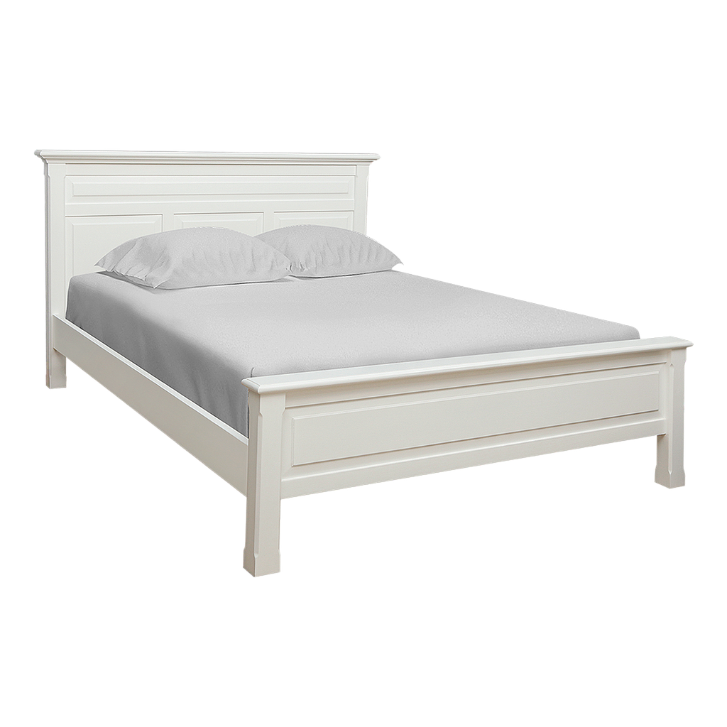 LENS - Double size bed (Mattress 140x200) - Brushed white