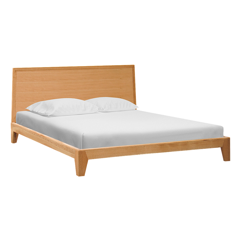 KELSEY - King size bed (Mattress 180x200) - Natural Oak