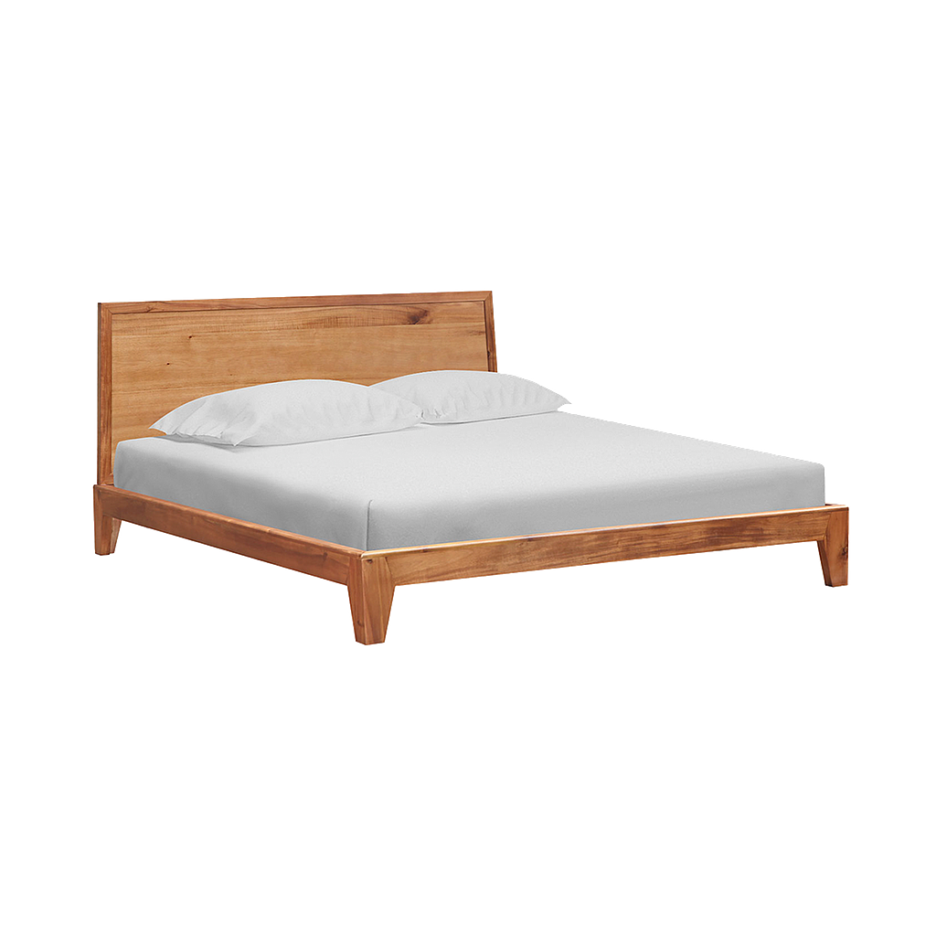 KELSEY - Queen size bed (Mattress 160x200) - Natural acacia