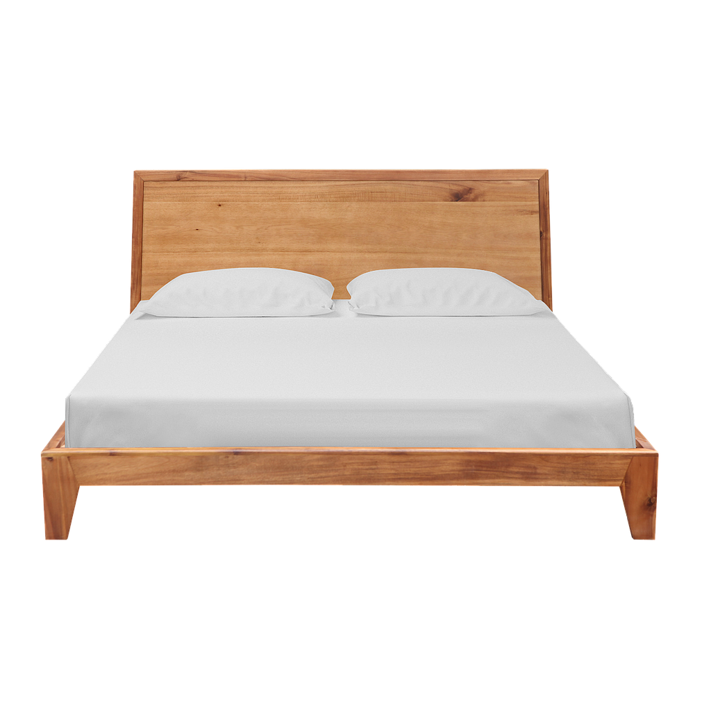 KELSEY - Queen size bed 160x200 - Natural acacia