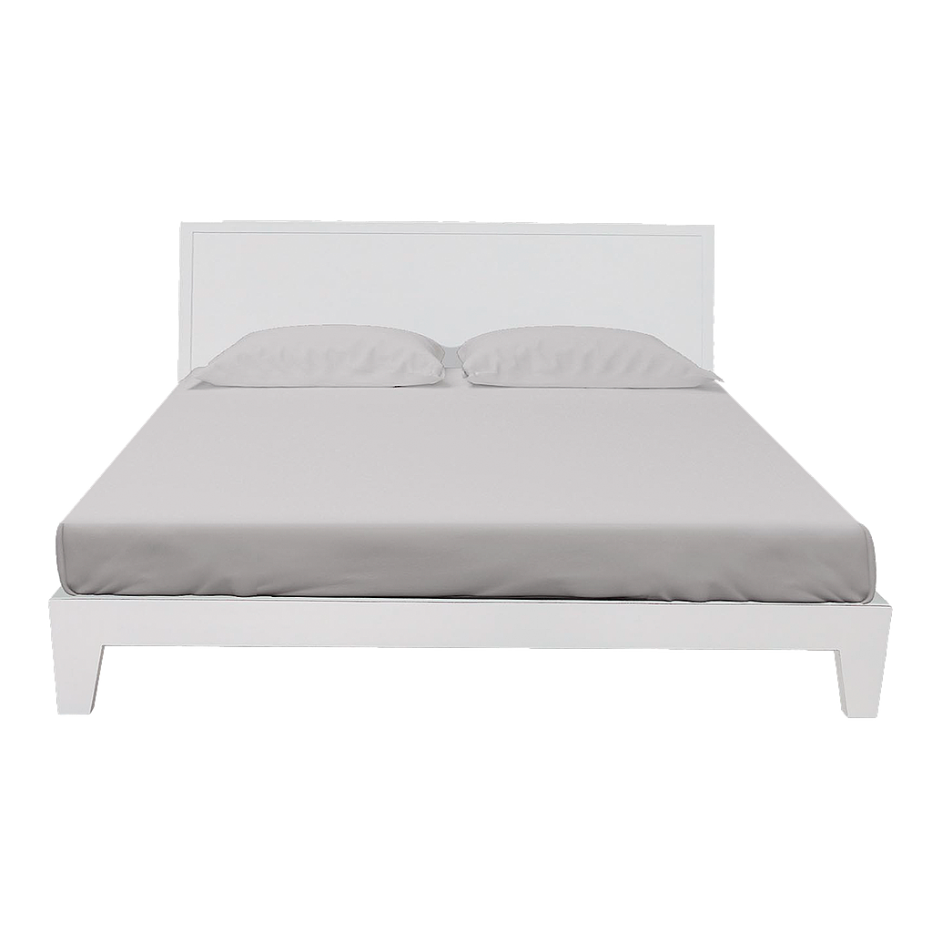 KELSEY - Queen size bed 160x200 - Brocante white
