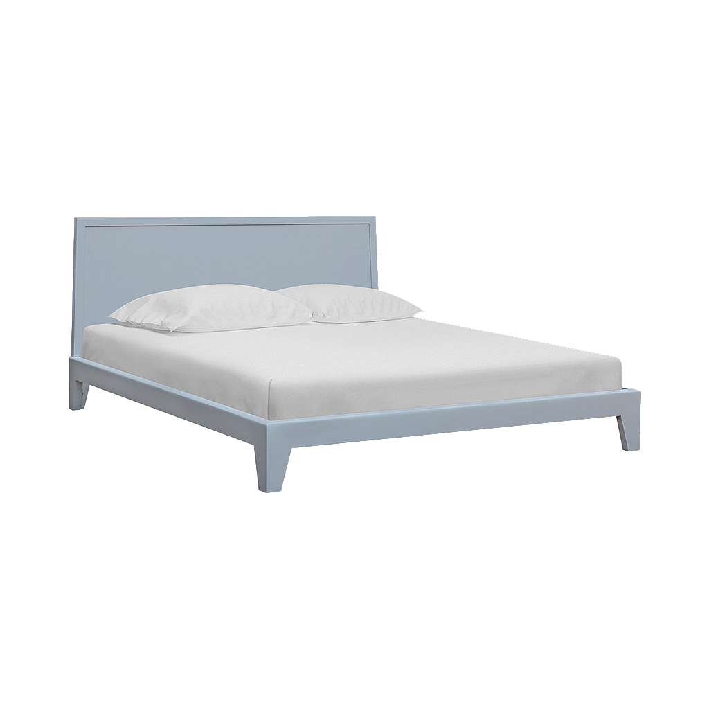 KELSEY - Queen size bed (Mattress 160x200) - Light grey