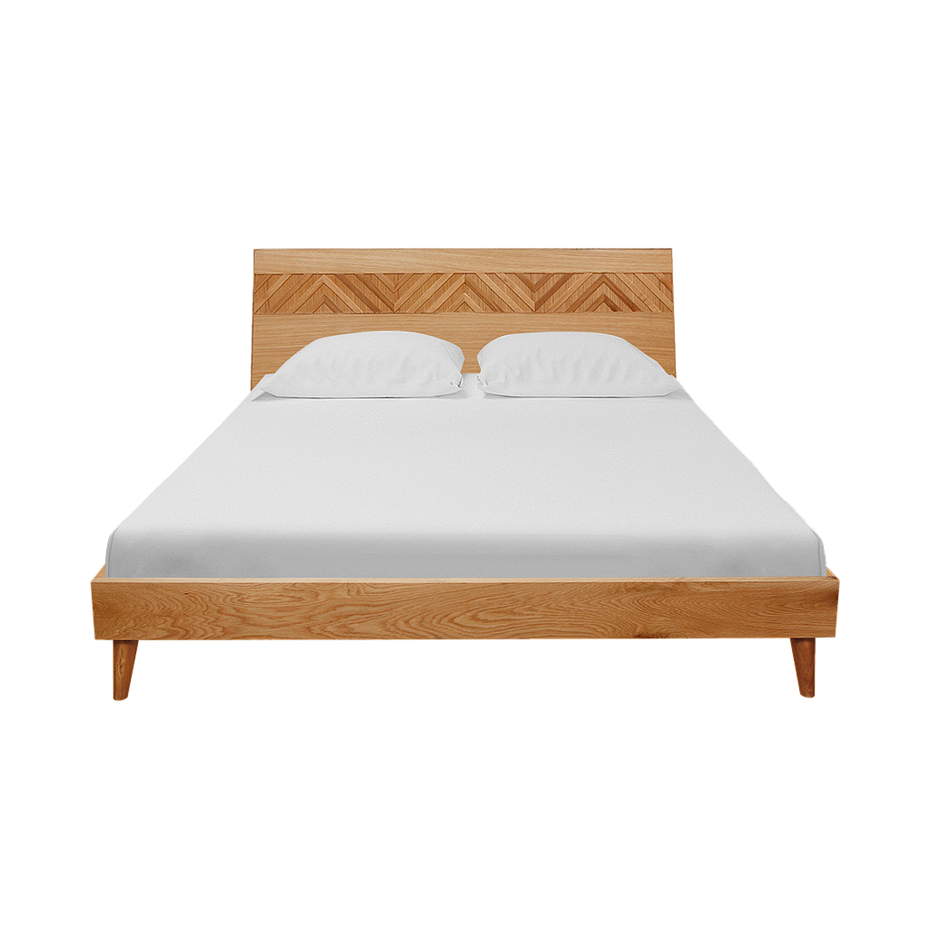 PORTO - Queen size bed 160x200 - Natural Oak