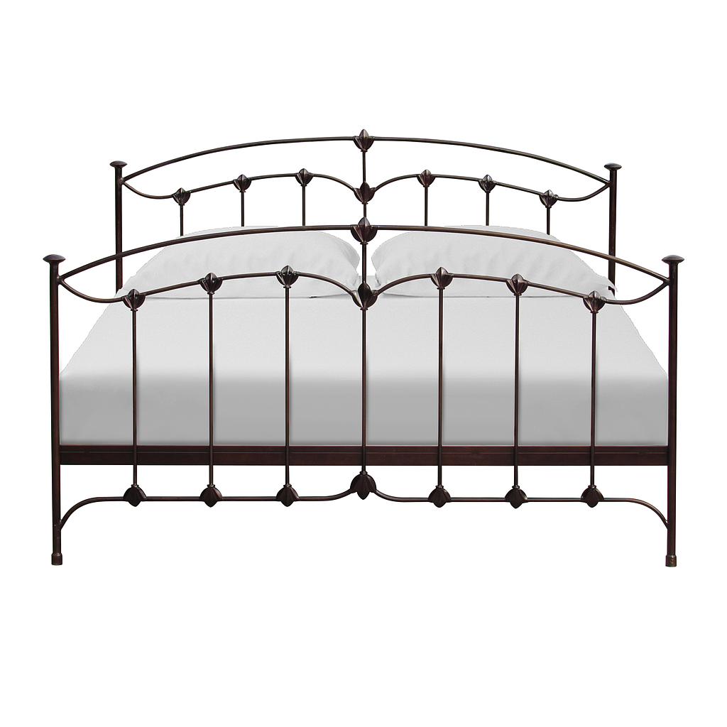 GABIN - Wrought iron king size bed 180x200 - Burnish