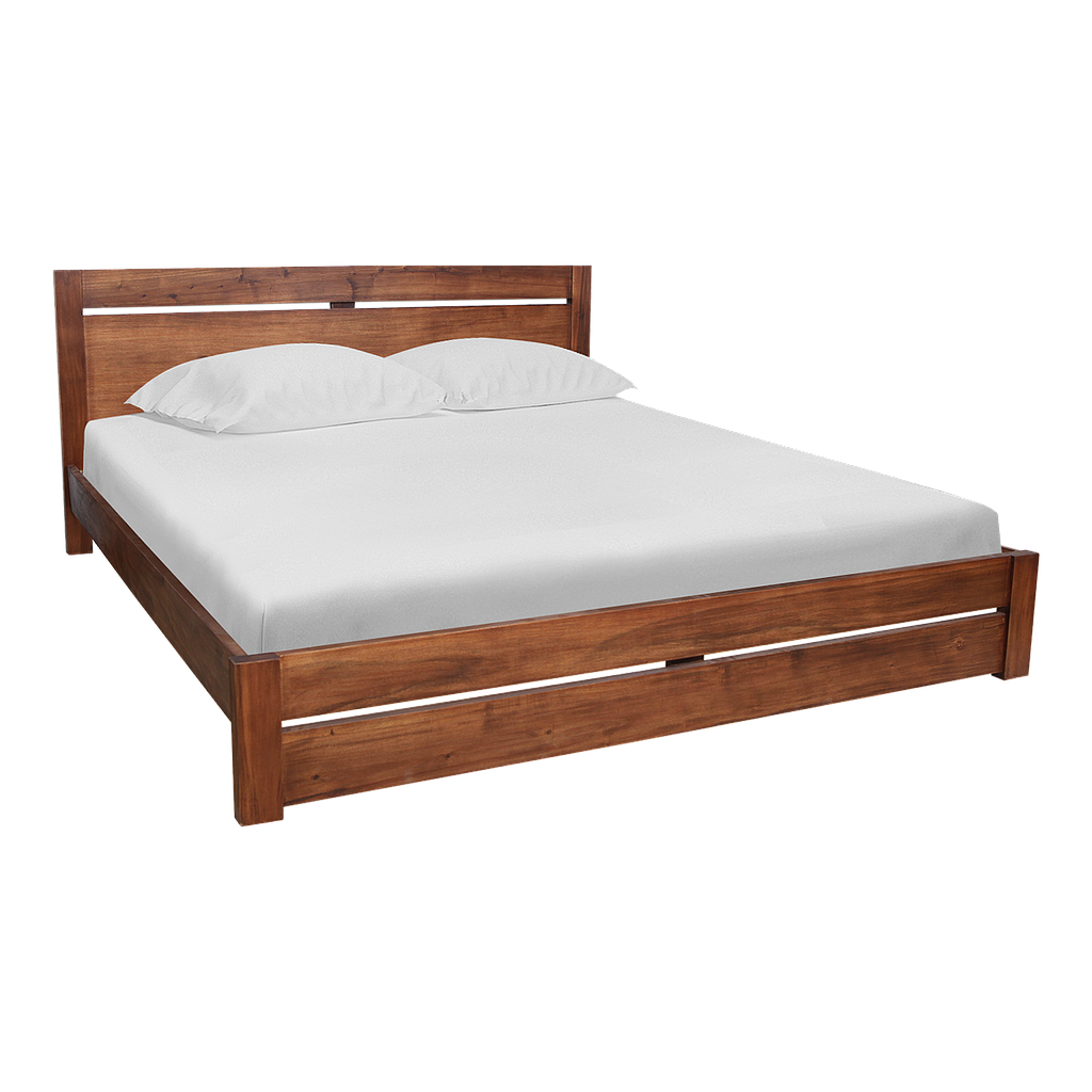 RUBEN - King size bed (Mattress 180x200) - Washed antic