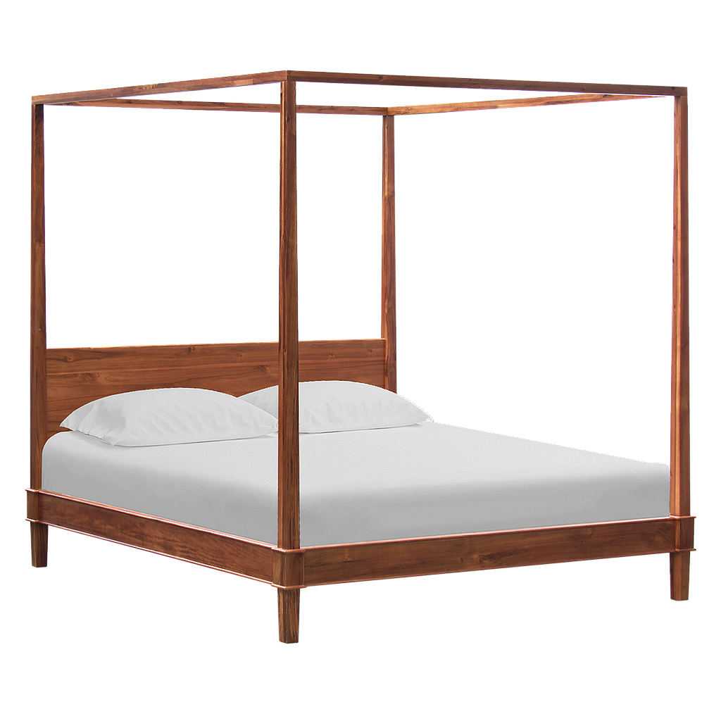 MENCE - King size bed (Mattress 180x200) - Washed antic