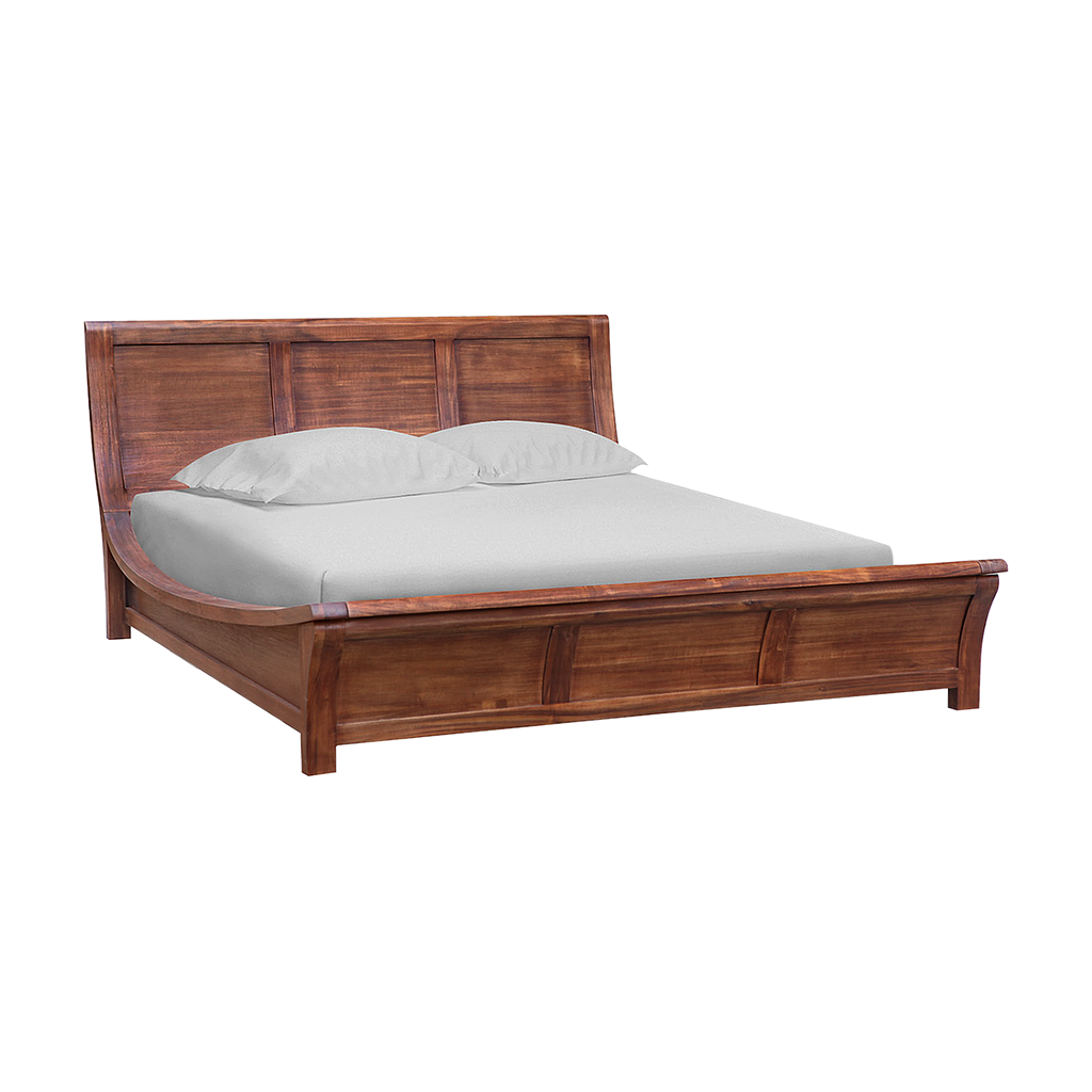 JOAN - King size bed (Mattress 180x200) - Washed antic