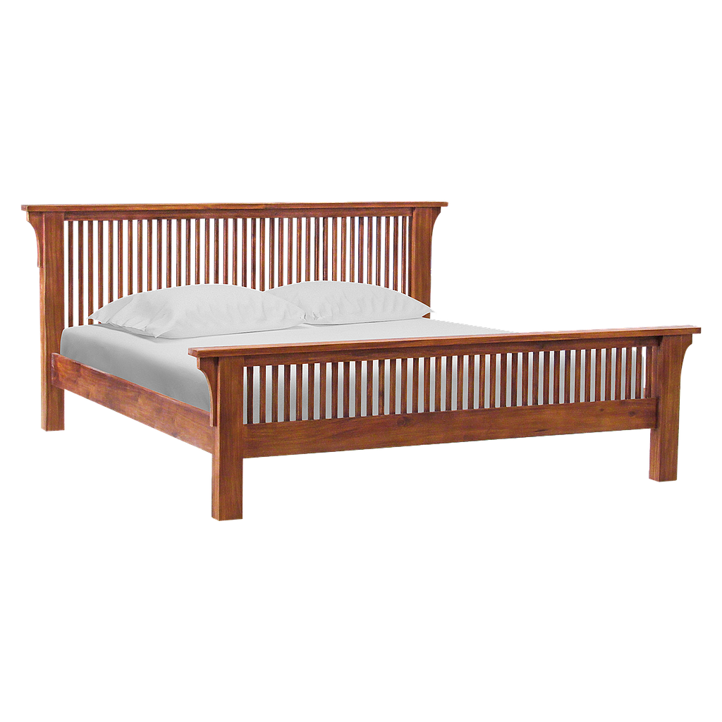 YANNIS - Queen size bed (Mattress 160x200) - Washed antic