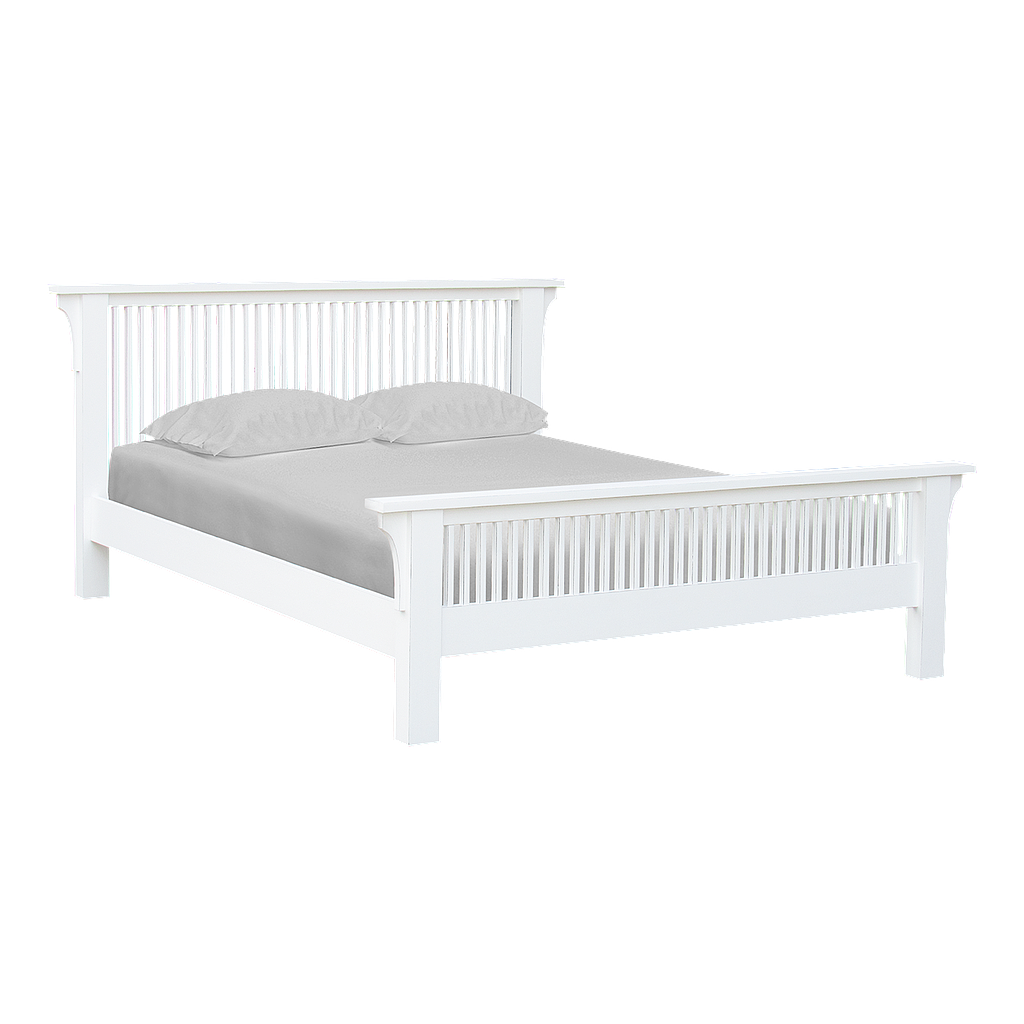 YANNIS - Queen size bed (Mattress 160x200) - Brushed white